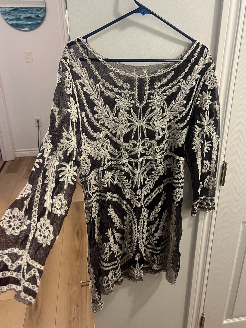 BOHO Vintage Embroidered Lace Bikini Cover Up / Dress